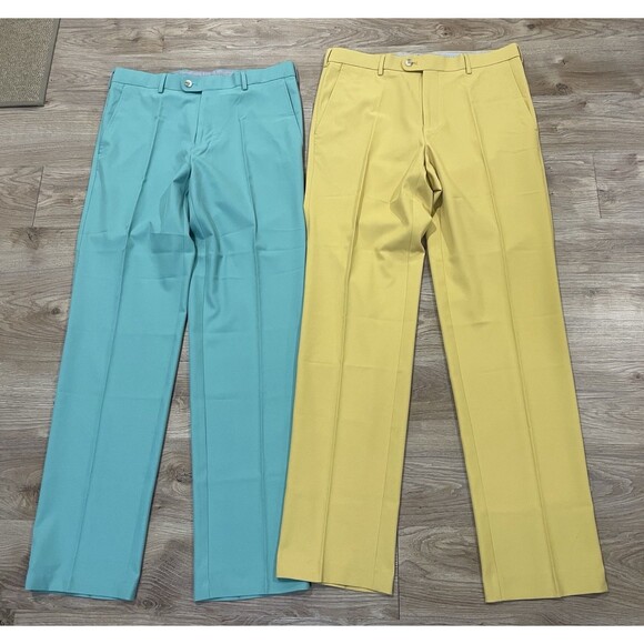 Peter Millar Pants Mens 34x33 Durham High Drape Performance Wicking Golf - X6 - Picture 13 of 16